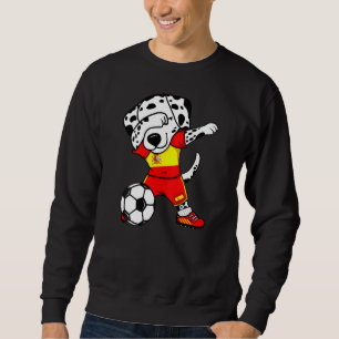 Dabbing Dalmatian Spain Ocer Fläkt Jersey Spanska Lång Ärmad Tröja