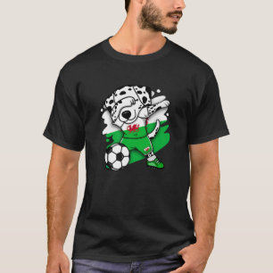 Dabbing Dalmatian Wales Ocer Fläkt Jersey Welsh F T Shirt