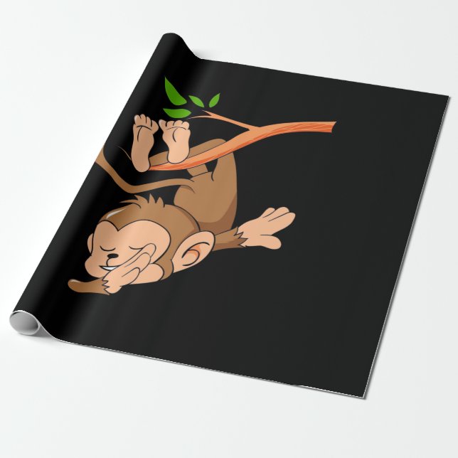 Dabbing Dance Monkey Presentpapper (Utrullad)