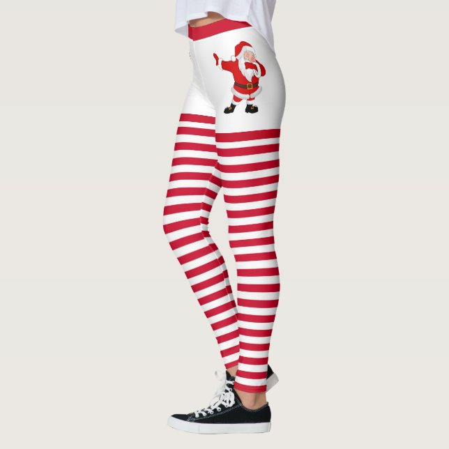 Dabbing Dancing Santa Leggings (Vänster)
