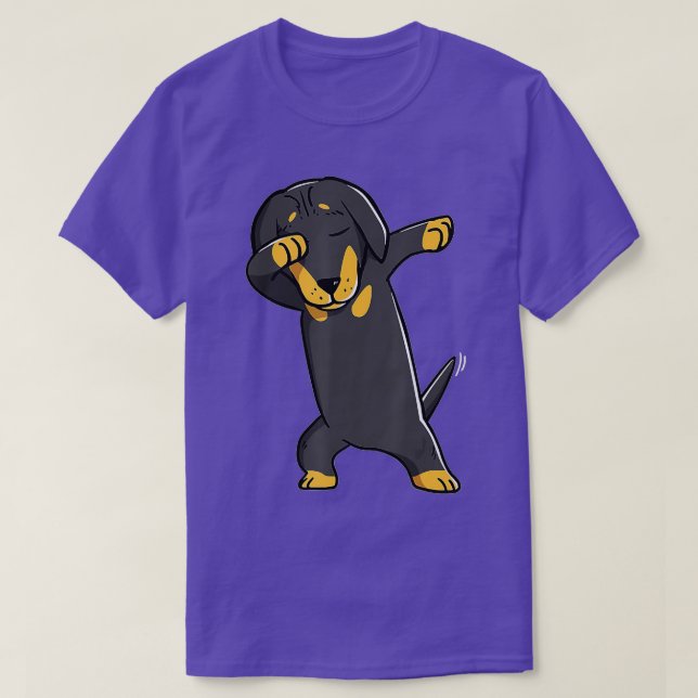 Dabbing Daschund Kids  Wiener Dog Costume  T Shirt (Design framsida)