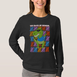 Dabbing Dinosaurs 100 dagars skollärartid T Shirt