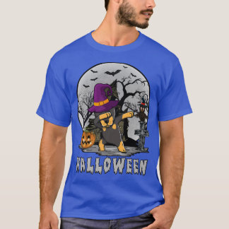 Dabbing Doberman Pinscher Hund Witch Halloween Cos T Shirt