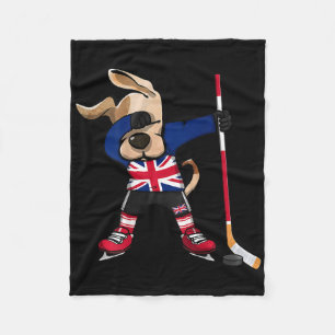 Dabbing Dog Storbritannien Ishockeyfans Tröja Fleecefilt