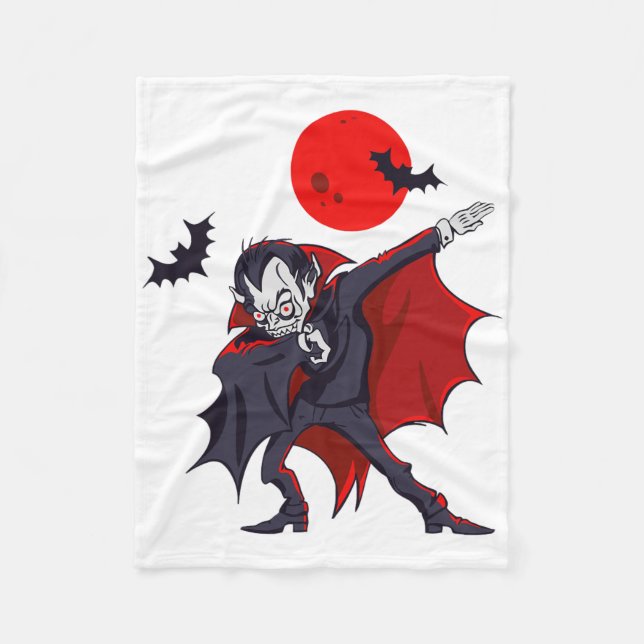 Dabbing Dracula Vampire Halloween Count Dabula Gif Fleecefilt (Framsidan)