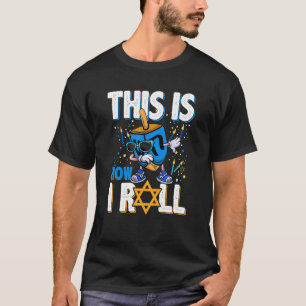 Dabbing Dreidel är så här jag Roll Menorah Hanukk T Shirt