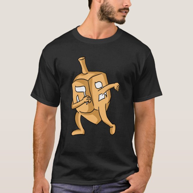 Dabbing Dreidel Funny Hanukkah Jude Helgdag jude T Shirt (Framsida)