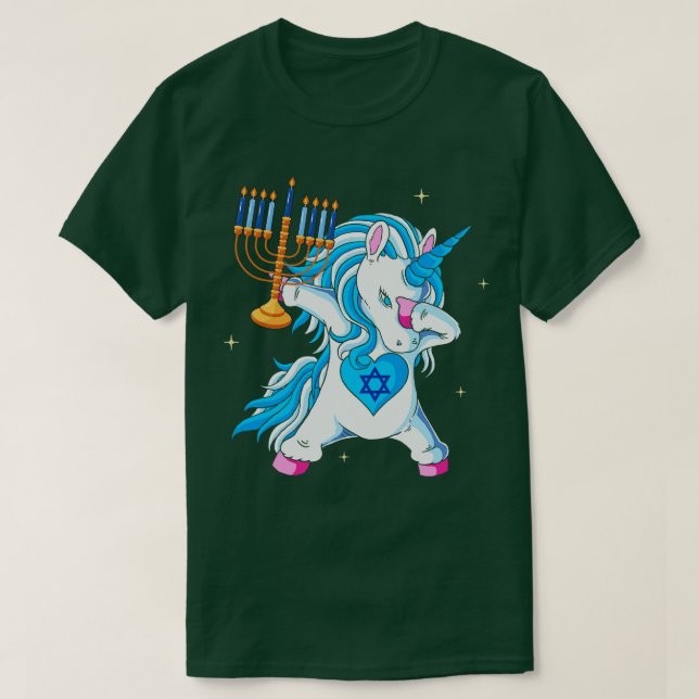 Dabbing Dreidel Hanukkah Dancing Chanukah Kids Gir T Shirt (Design framsida)