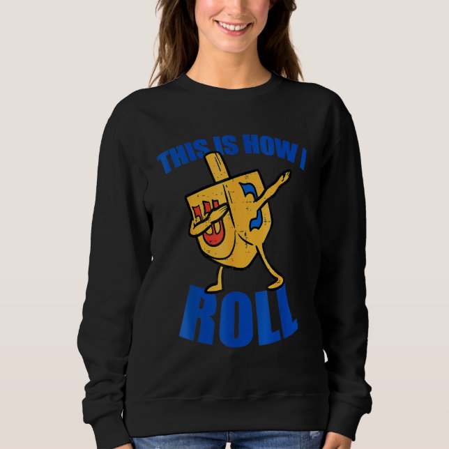 Dabbing Dreidel Ugly Hanukkah  Chanukah Men Women  T Shirt (Framsida)