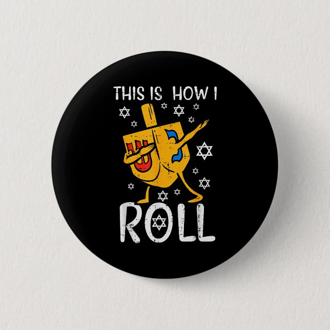 Dabbing Dreidel Ugly Hanukkah Funny Chanukah Men W Knapp (Framsida)