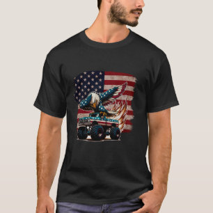 Dabbing Eagle Monster Lastbil 4:e juli Boys Ameri T Shirt