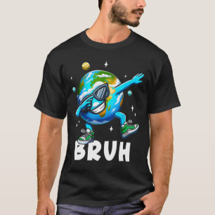 Dabbing Earth Day 2025 Bruh Funny Meme Sayed Kids T Shirt