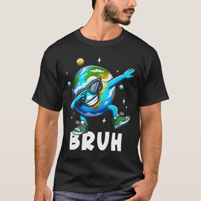 Dabbing Earth Day 2025 Bruh Funny Meme Sayed Kids T Shirt (Framsida)