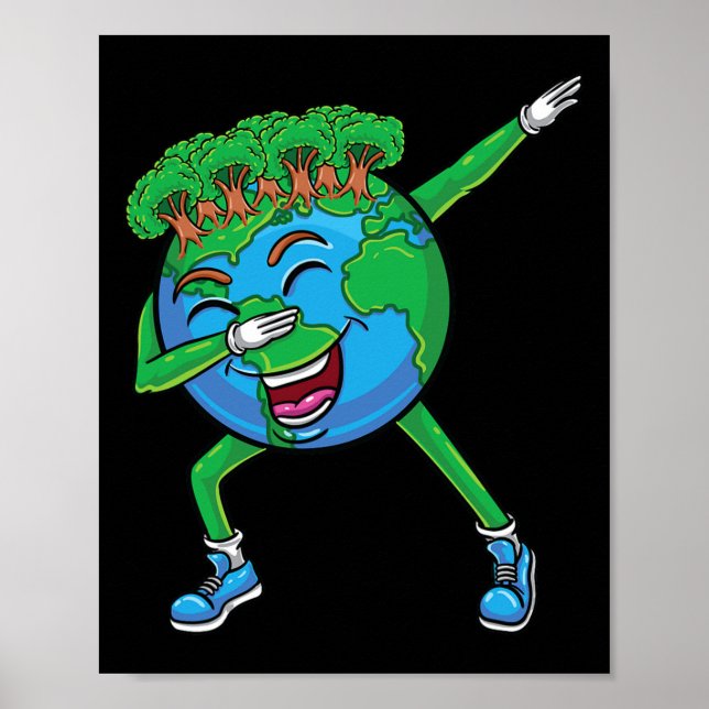 Dabbing Earth for Earth Day Kids Poster (Framsidan)