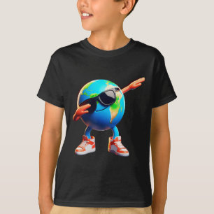 Dabbing Earth Funny Earth Day 2024 Boys Girls Kids T Shirt