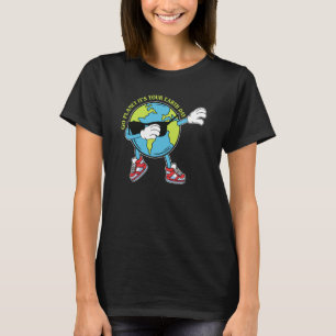 Dabbing Earth Wearing Glasses går planet din E T Shirt