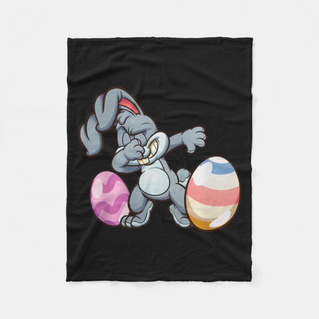 Dabbing Easter Bunny Premium Tri-blend  Fleecefilt (Framsidan)