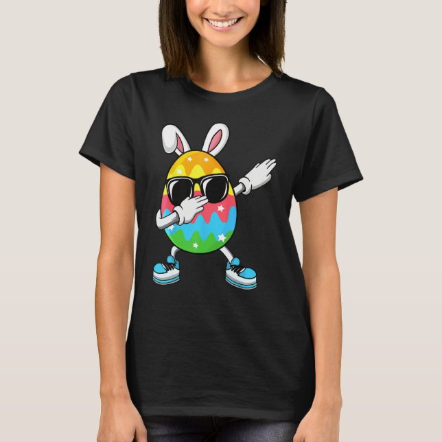 Dabbing Easter Egg for Boys Girls Kids Happy Easte T Shirt (Framsida)