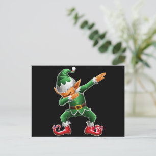 Dabbing Elf Costume jul Squad Julafton Helg Vykort