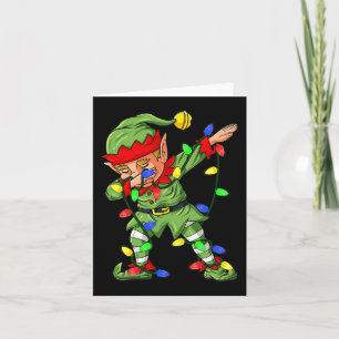 Dabbing Elf Julgran Ljus Boys Kids Dab Xm Kort