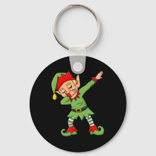 Dabbing Elf Roligt jul Boys Girls Kids Dab Julafto Nyckelring