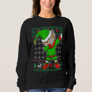 Dabbing Elf Ugly jul Sweater Funny Helgdag T Shirt