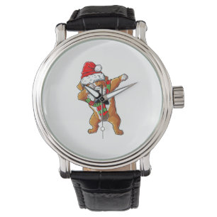 Dabbing English Bulldog jultomten Gifts Kids Armbandsur