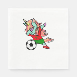 Dabbing Enhörning Marocko Fotboll Supporter Tröja Pappersservett
