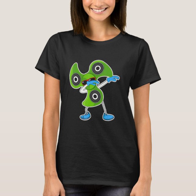 Dabbing Fidget Spinner Dab T Shirt (Framsida)