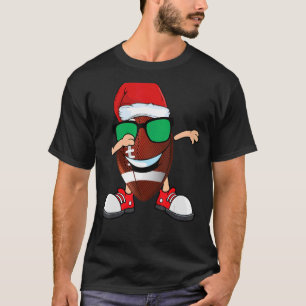 Dabbing Football Boll Santa Hat Sunglasses Chris T Shirt