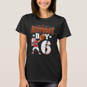 Dabbing Football Boy 6 Birthday Boy Football 6e B T Shirt