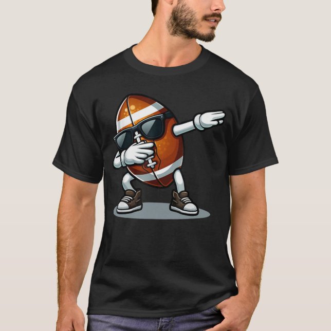 Dabbing Football Shirt Vintage Retro T (Framsida)
