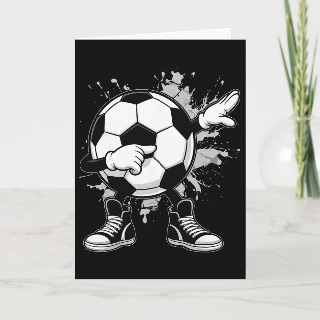 Dabbing Fotboll Ll Roliga Pojkar Män Kvinnor Sport Kort (Framsida)