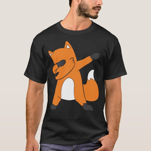 Dabbing Fox Funny Fox Dab T Shirt (Framsida)