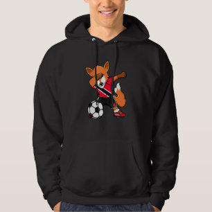 Dabbing Fox Trinidad och Tobago Soccer Fläkt Jerse Hoodie