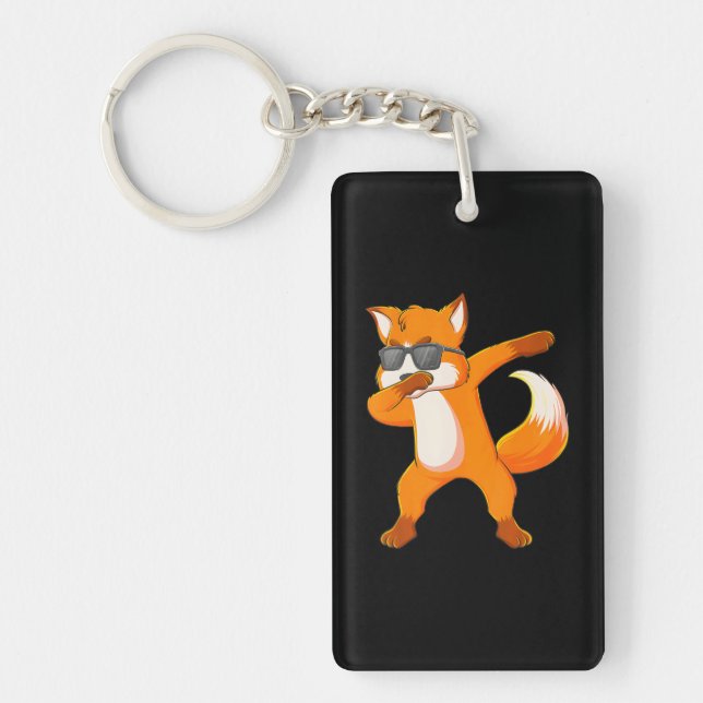 Dabbing Fox Wearing Sunglasses Dab Dance (Framsidan)