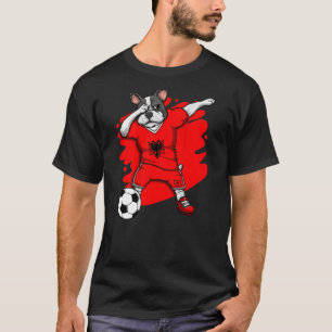 Dabbing Fransk Bulldog Albanien Ocer Fläkt Jersey T Shirt