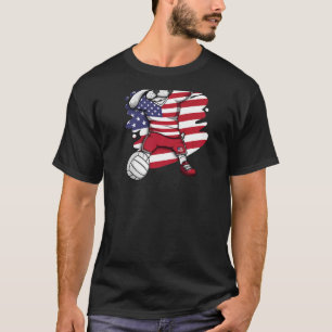 Dabbing Fransk Bulldog America Volleyball Fläkt Je T Shirt