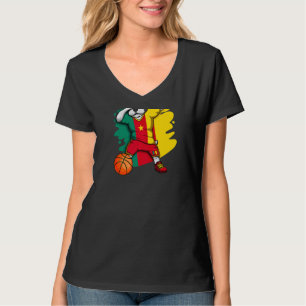 Dabbing Fransk Bulldog Cameroon Basketball Fläkt J T Shirt