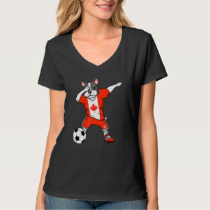 Dabbing Fransk Bulldog Canada Ocer Fläkt Jersey F T Shirt