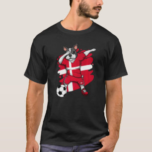 Dabbing Fransk Bulldog Danmark Ocer Fläkt Jersey T Shirt