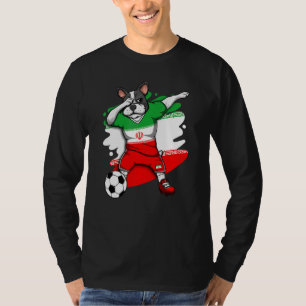 Dabbing Fransk Bulldog Iran Ocer Fläkt Jersey Foo T Shirt