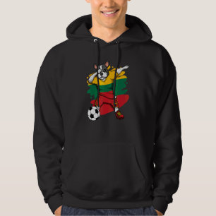 Dabbing Fransk Bulldog Litauen Ocer Fläkt Jersey Hoodie