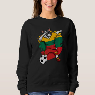 Dabbing Fransk Bulldog Litauen Ocer Fläkt Jersey T Shirt