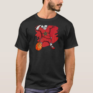 Dabbing Fransk Bulldog Marocko Basketball Fläkt Je T Shirt