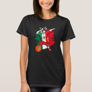 Dabbing Fransk Bulldog Mexico Basketball Fläkt Jer T Shirt