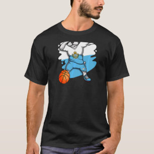 Dabbing Fransk Bulldog San Marino Basketball Fläkt T Shirt