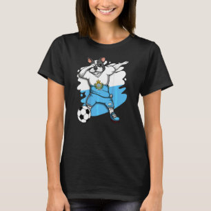 Dabbing Fransk Bulldog San Marino Soccer Fläkt Jer T Shirt