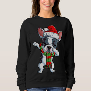 Dabbing Fransk Bulldog Santa Kids Boys X T Shirt