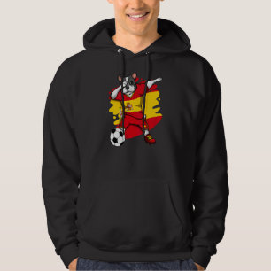 Dabbing Fransk Bulldog Spain Ocer Fläkt Jersey Fo Hoodie